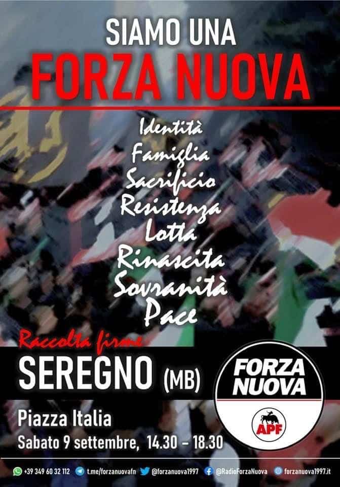 Monza Brianza, elezioni supplettive per il Senato: anche Forza Nuova in campo