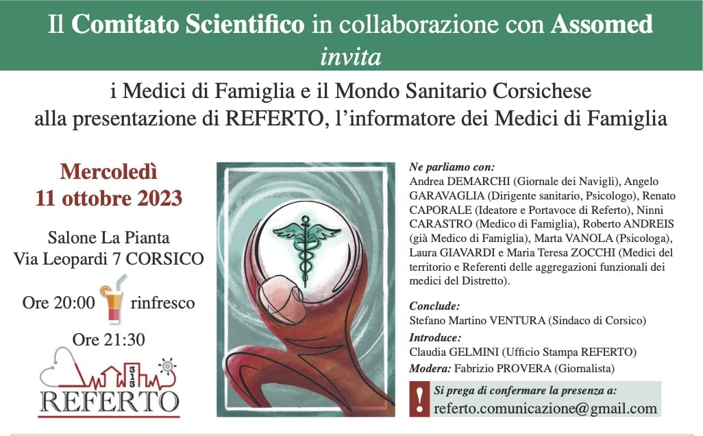 A Corsico parte oggi l’avventura di Referto: un nuovo modo di vedere medicina e cura