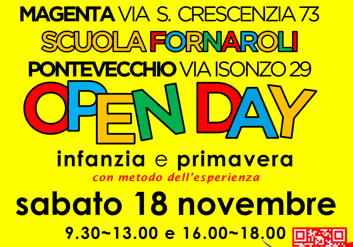 “Scoprire ogni dettaglio” all’Open Day delle scuole dell’Infanzia Giacobbe e Fornaroli