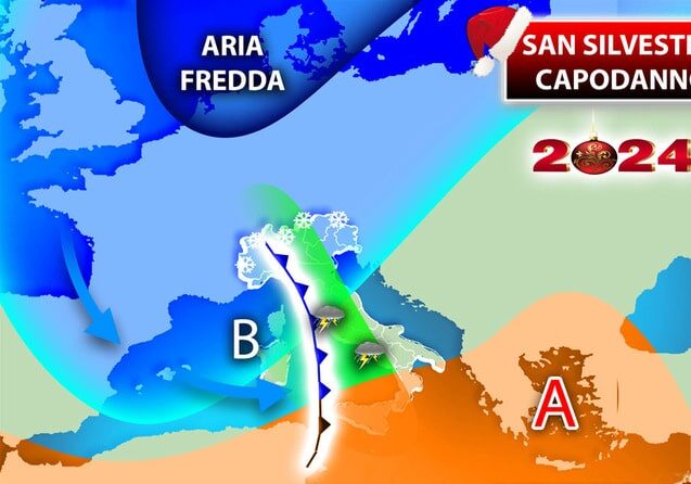 Capodanno con la pioggia, poi torna il sole. Termometro sempre sopra media