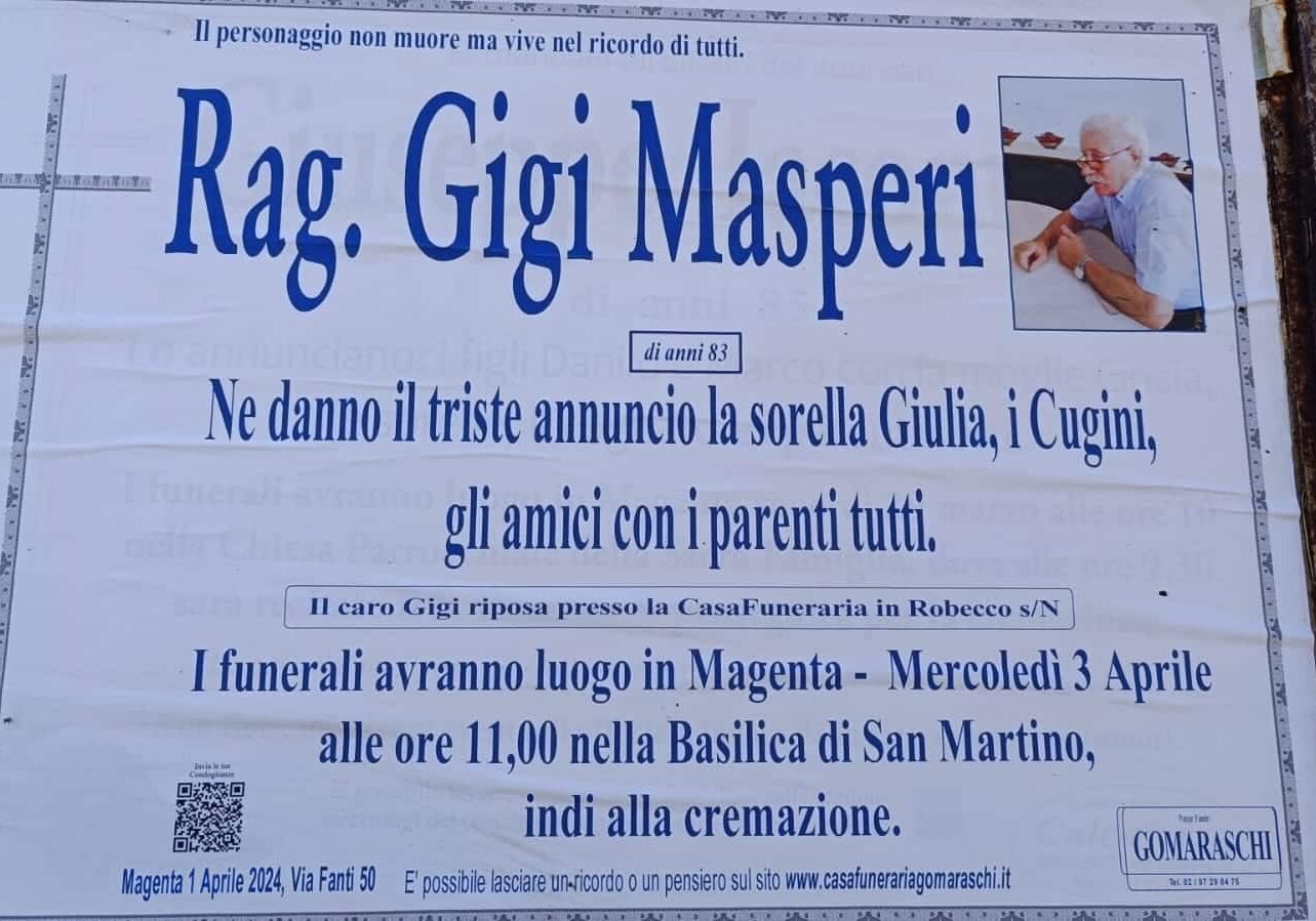 Addio al ragionier Gigi Masperi, storico leghista magentino della prima ora