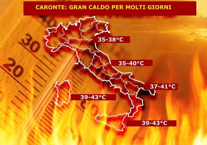 Fiammata di caldo fino a Ferragosto (e massime a 40 gradi)
