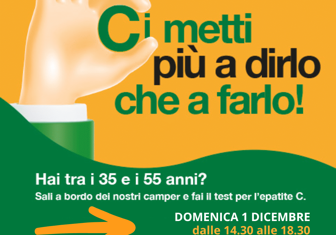 Magenta, Salute. Domenica primo dicembre arriva il camper per la prevenzione dell’epatite C. Sali anche tu!