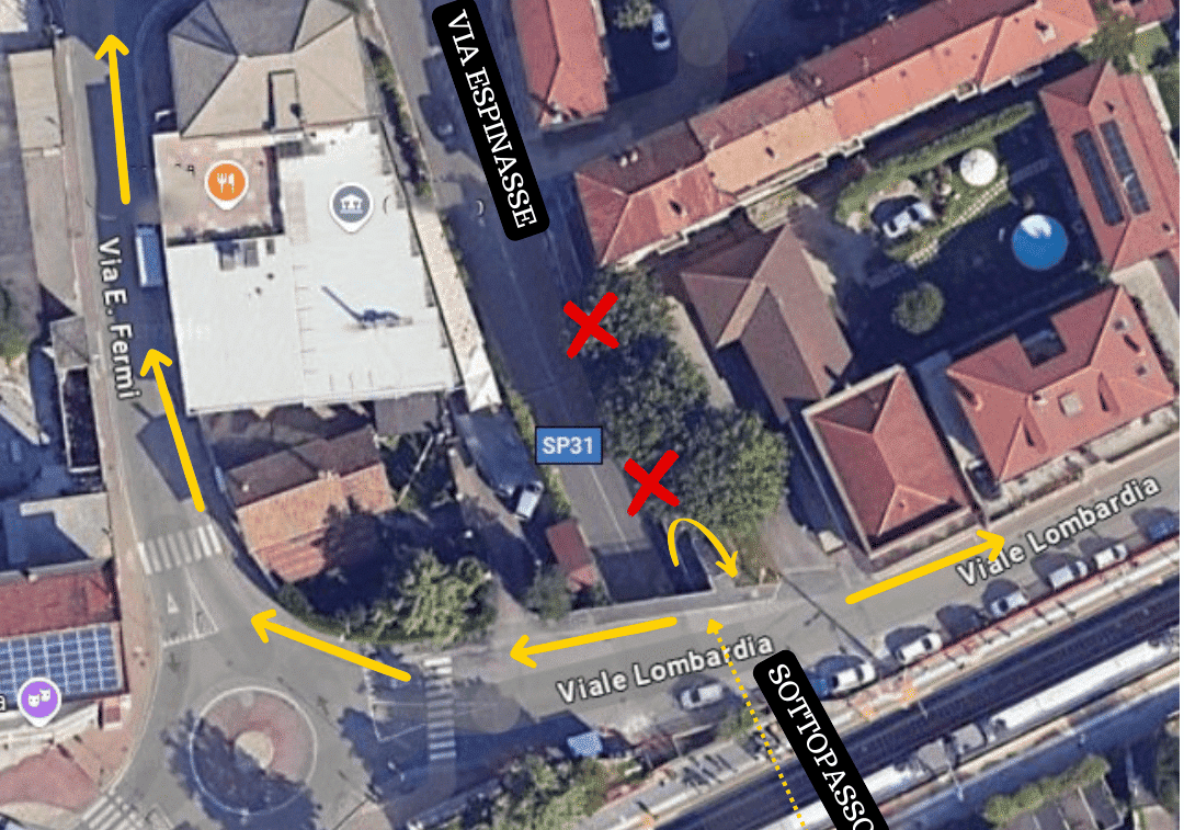 Magenta: domani chiusura del tratto pedonale di Via Espinasse
