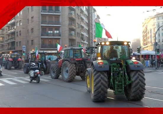 La protesta dei trattori arriva sino al Pirellone