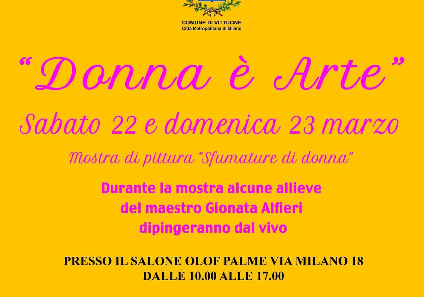 “Sfumature di donna” al salone “Olaf Palme” di Vittuone