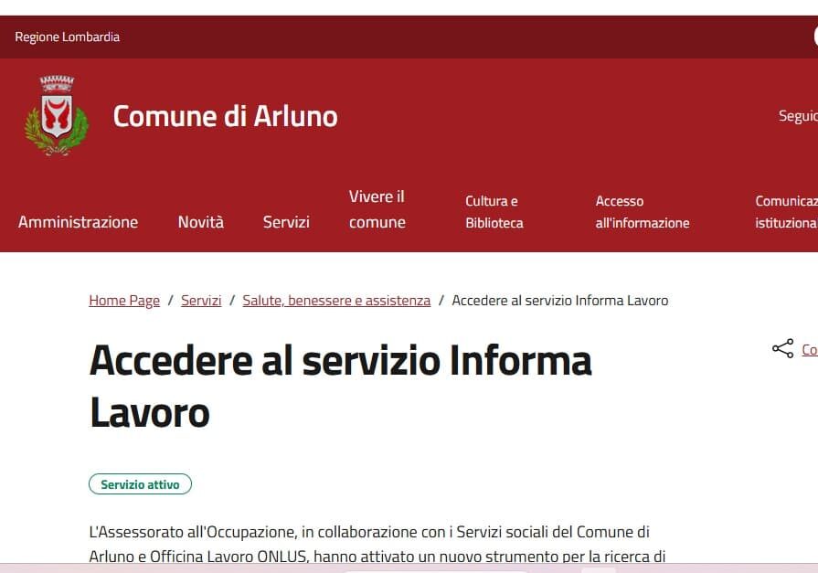 Arluno: lavoro e bandi per le attività produttive ampliano il sito istituzionale