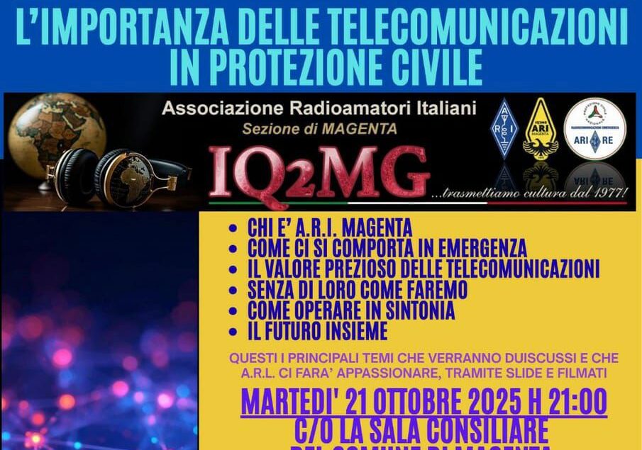 Magenta, l’importanza delle telecomunicazioni in Protezione Civile