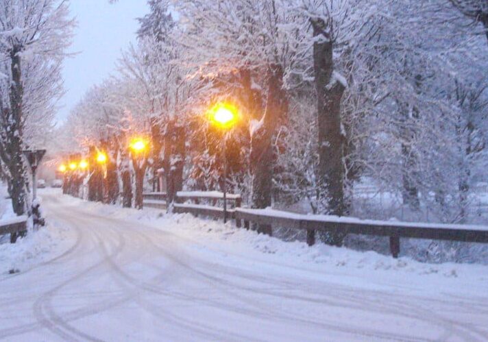 Prima nevicata stagionale in Oltrepò Pavese
