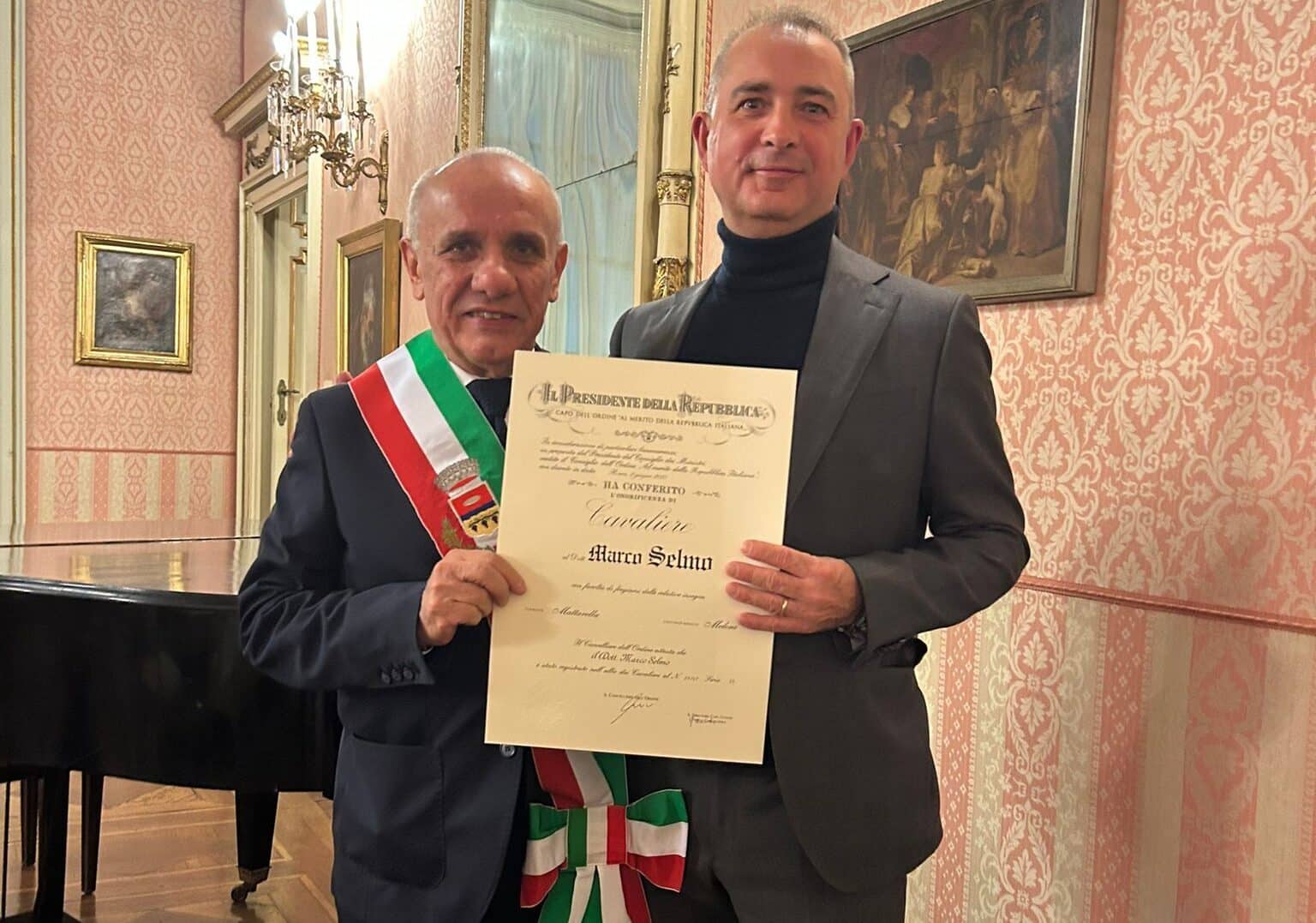 Marco Selmo insignito del titolo di Cavaliere della Repubblica: orgoglio per Magenta e il territorio