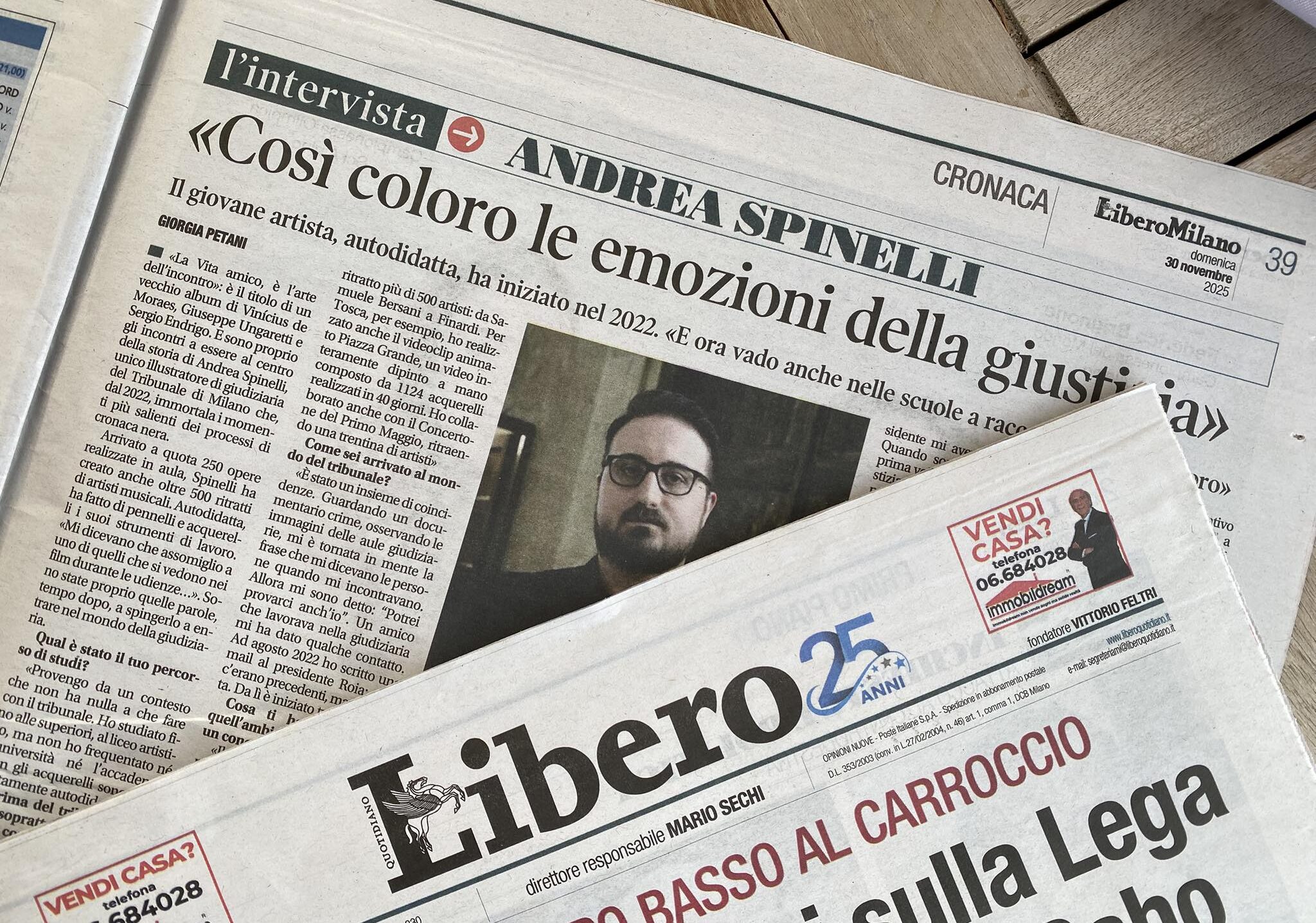 Da Arluno al Tribunale di Milano: Andrea Spinelli, l’illustratore che “colora la giustizia”