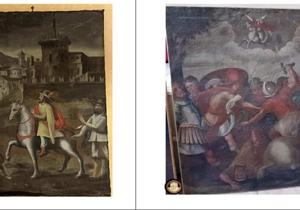 Tornano in chiesa Sant’Ambrogio nel Varesotto due dipinti rubati