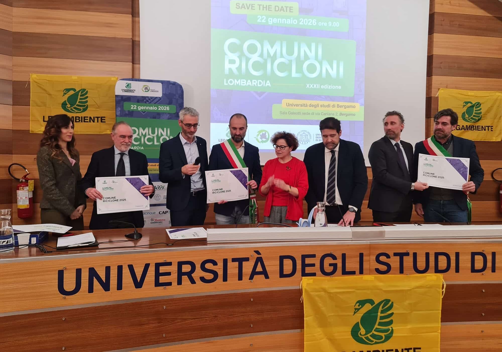Ambiente. Premiati a Bergamo i Comuni ‘Ricicloni’ dell’Altomilanese