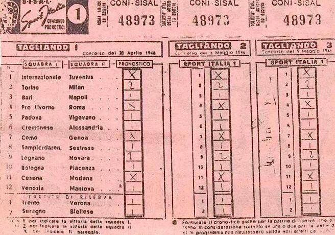 Faccia da Super Enalotto e il ricordo del totocalcio