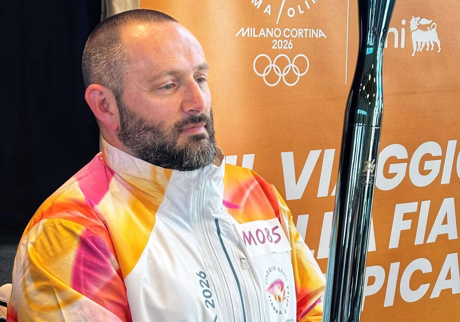Il boffalorese Luca Recrosio tedoforo alle Olimpiadi Milano-Cortina 2026
