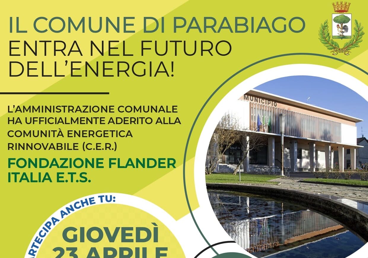 Parabiago avvia il percorso per la costituzione di una Comunità Energetica Rinnovabile (CER)
