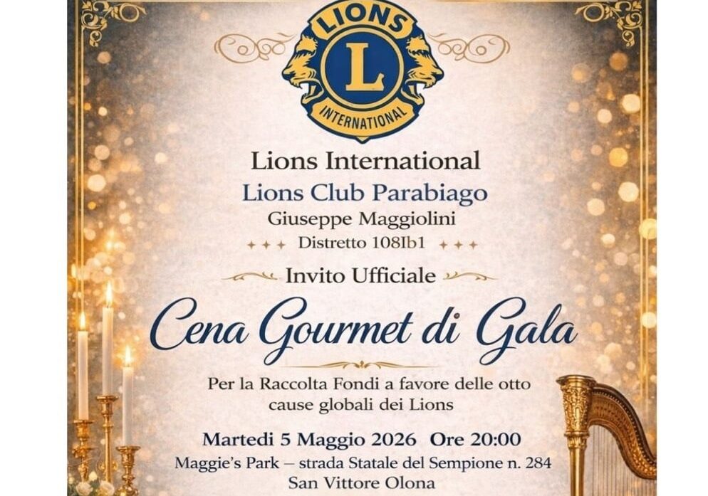 Il Lions Club Parabiago ‘Giuseppe Maggiolini’ promuove “La tavola dei desideri”