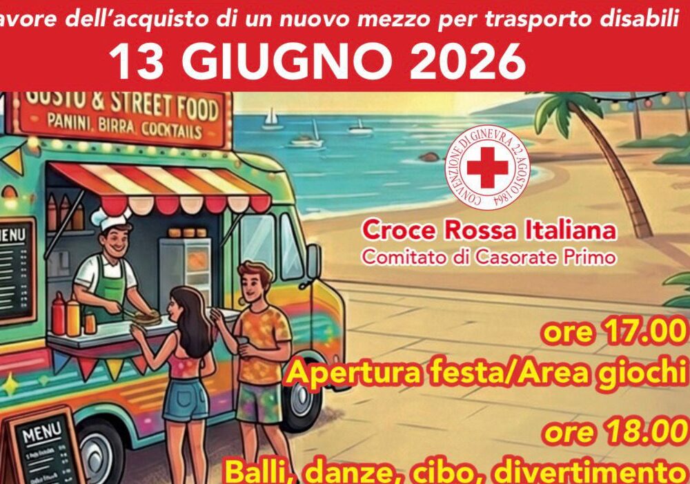 Casorate Primo, solidarietà in festa: il 13 giugno la CRI in piazza per un nuovo mezzo per disabili