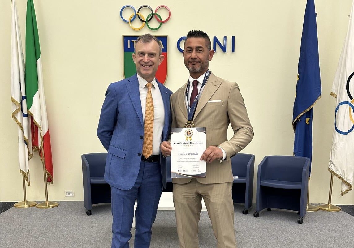 Abbiategrasso: il Maestro Alessandro Candian premiato al Salone d’Onore del CONI di Roma