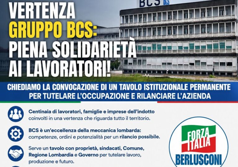 Bià, Forza Italia dalla parte dei lavoratori della BCS