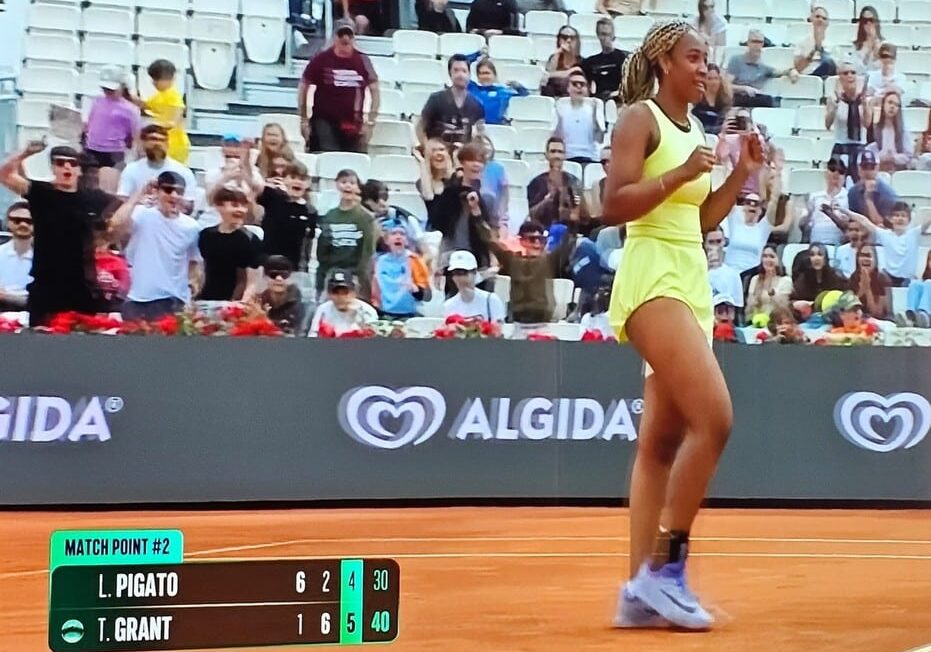 Tennis Wta 1000 Roma, la vigevanese Grant vince il derby con la Pigato