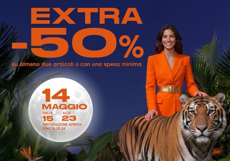 Shopping di primavera? Giovedì 15 (a Vicolungo) sconti del 50%