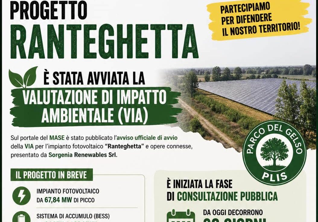 Progetto “Ranteghetta”: avviata la Valutazione di Impatto Ambientale. I Comuni fanno fronte comune per la tutela del territorio