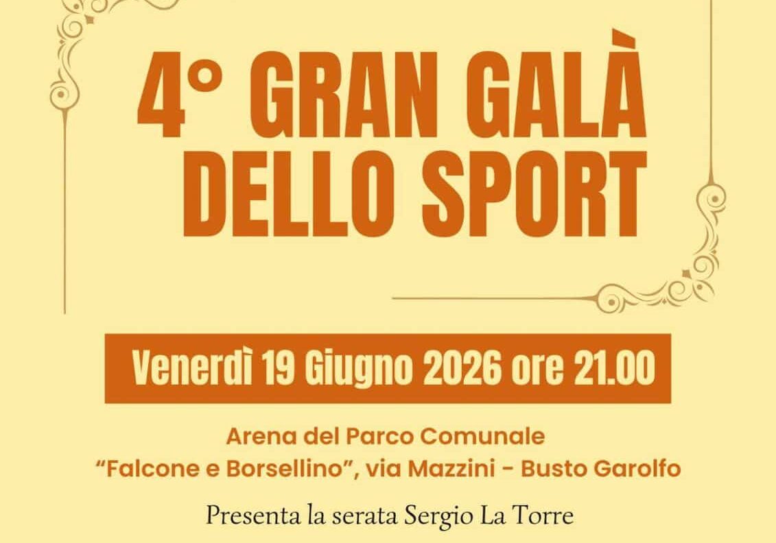 Busto Garolfo:  questa sera il quarto Gran Galà dello Sport