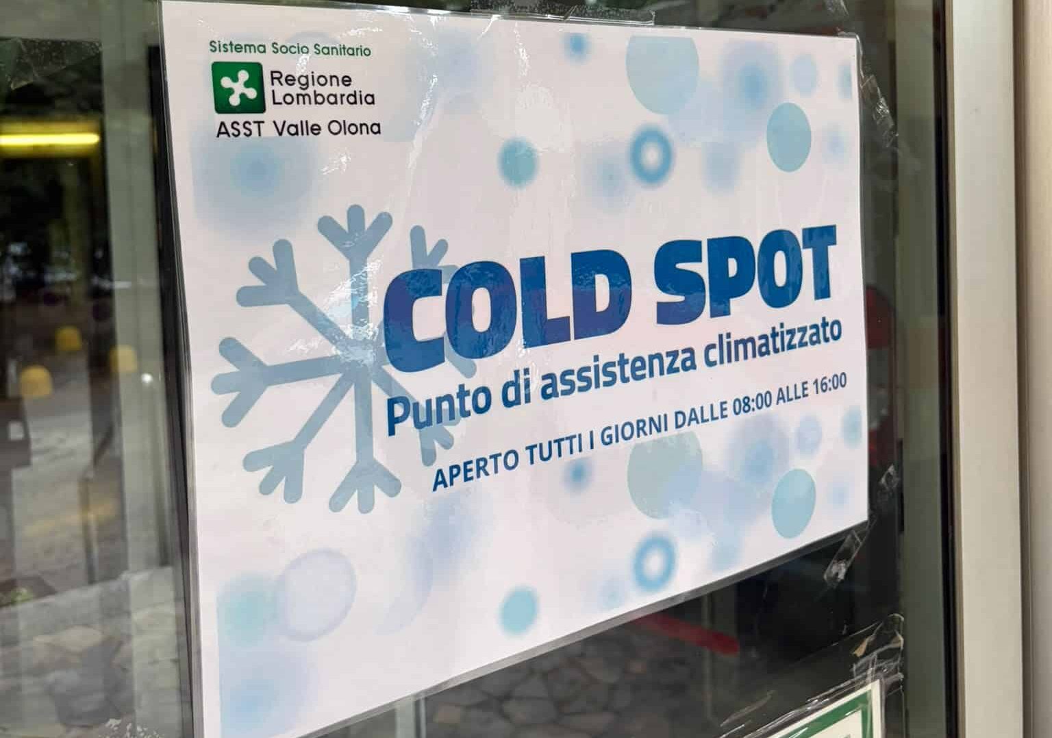 Attivato a Passirana un Cold Spot per fronteggiare l’emergenza caldo