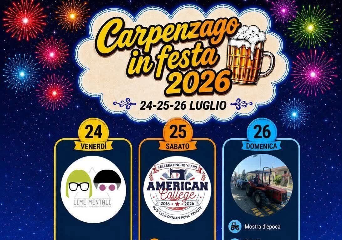 Carpenzago in festa, tre giorni di tradizione, musica e sapori nel cuore della frazione di Robecco