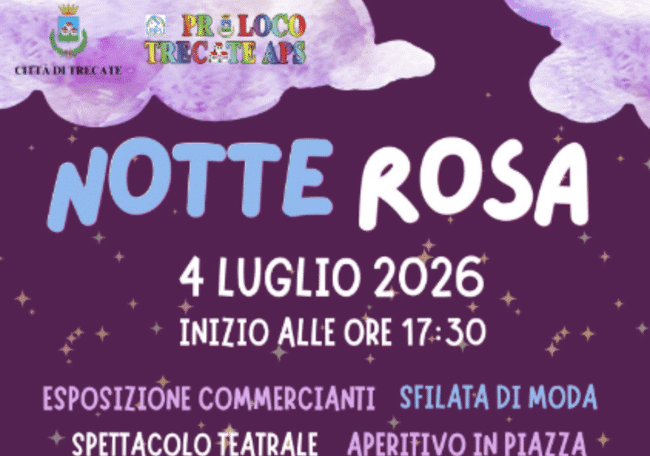 Tutto pronto per la ‘Notte Rosa’ di Trecate in stile anni Novanta