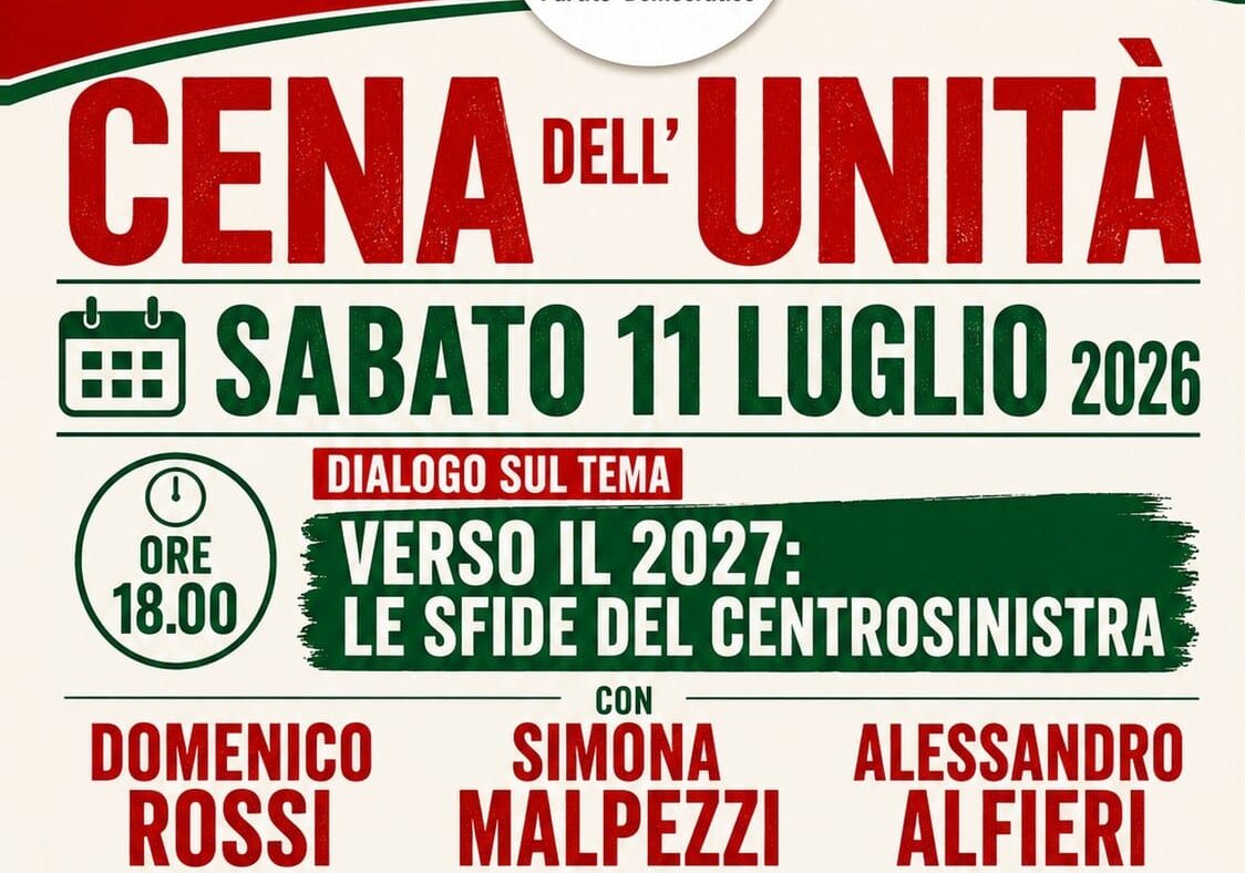 A Castelletto sopra Ticino la cena dell’Unità: verso le sfide del 2027