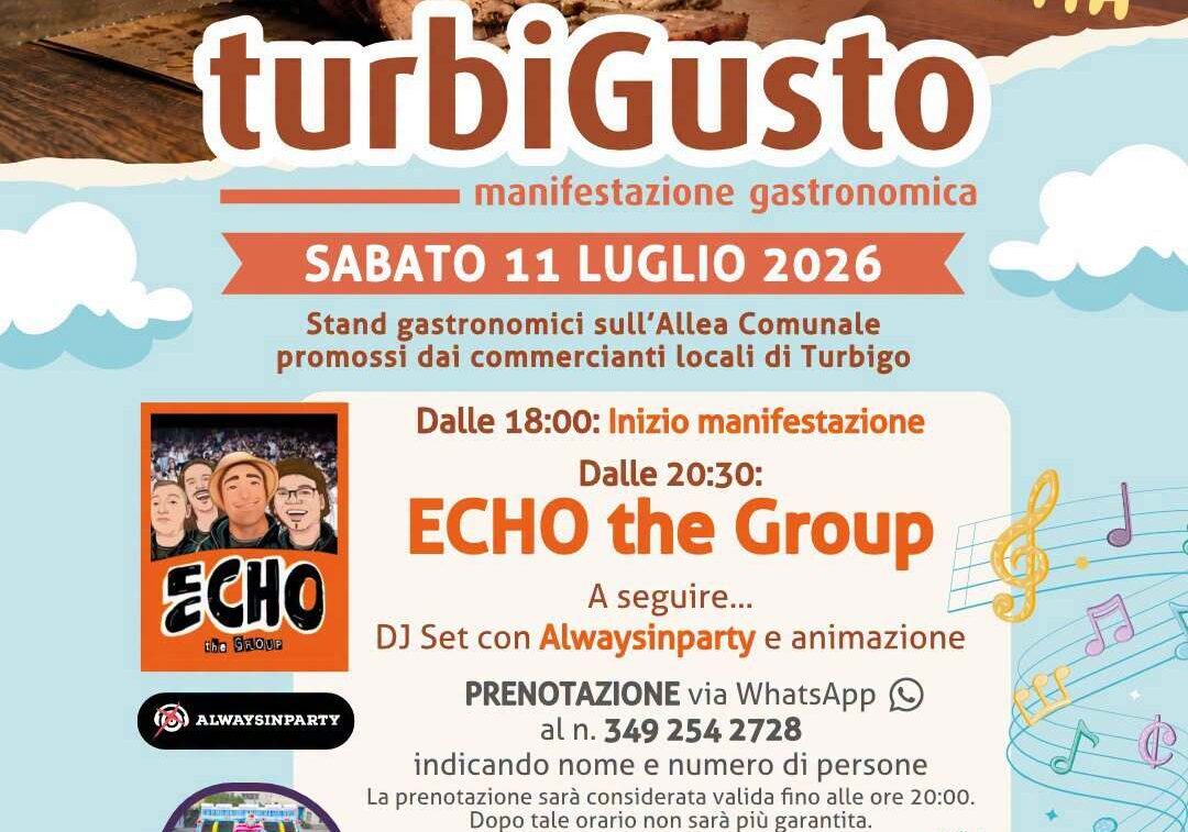 Turbigo si prepara alla 16ª edizione di TurbiGusto: sapori, musica e divertimento per tutta la famiglia