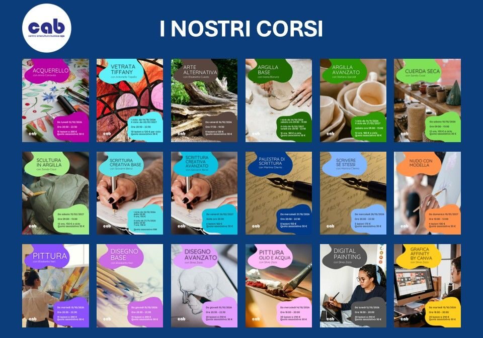 CAB CentroArtecultura Bustese, il 3 ottobre Open Day per scoprire i corsi 2026/2027