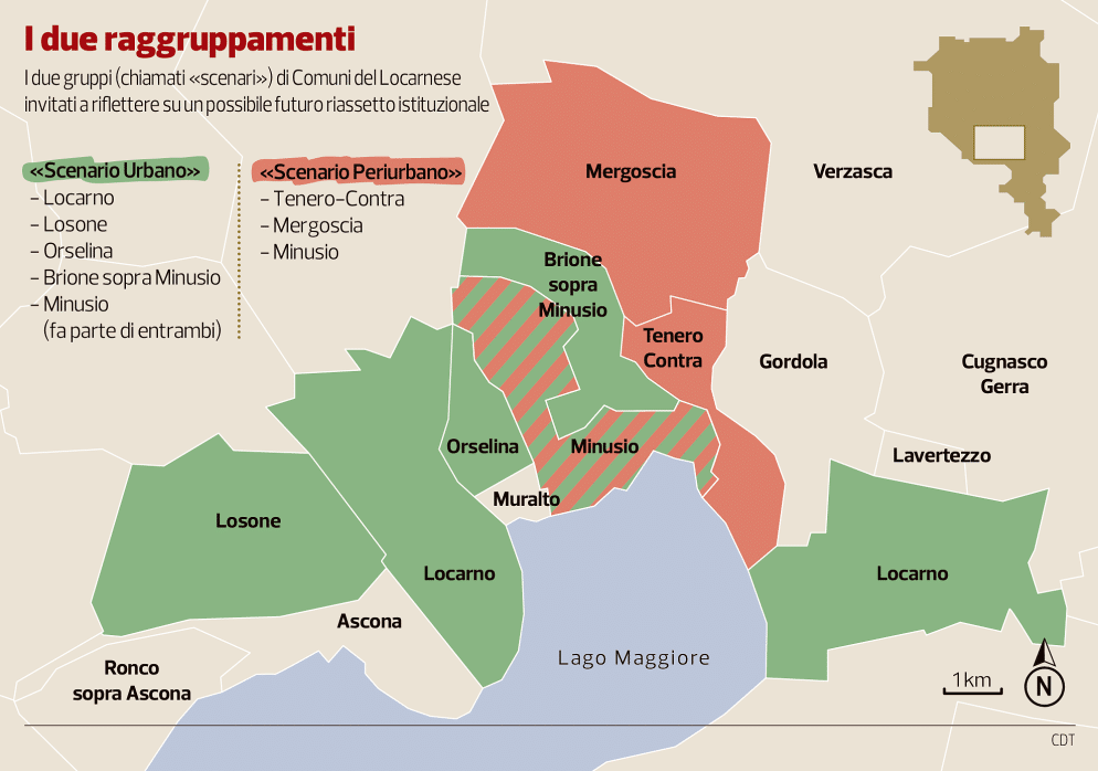 Aggregazione di comuni nel Locarnese:  un primo passo concreto per il futuro della regione