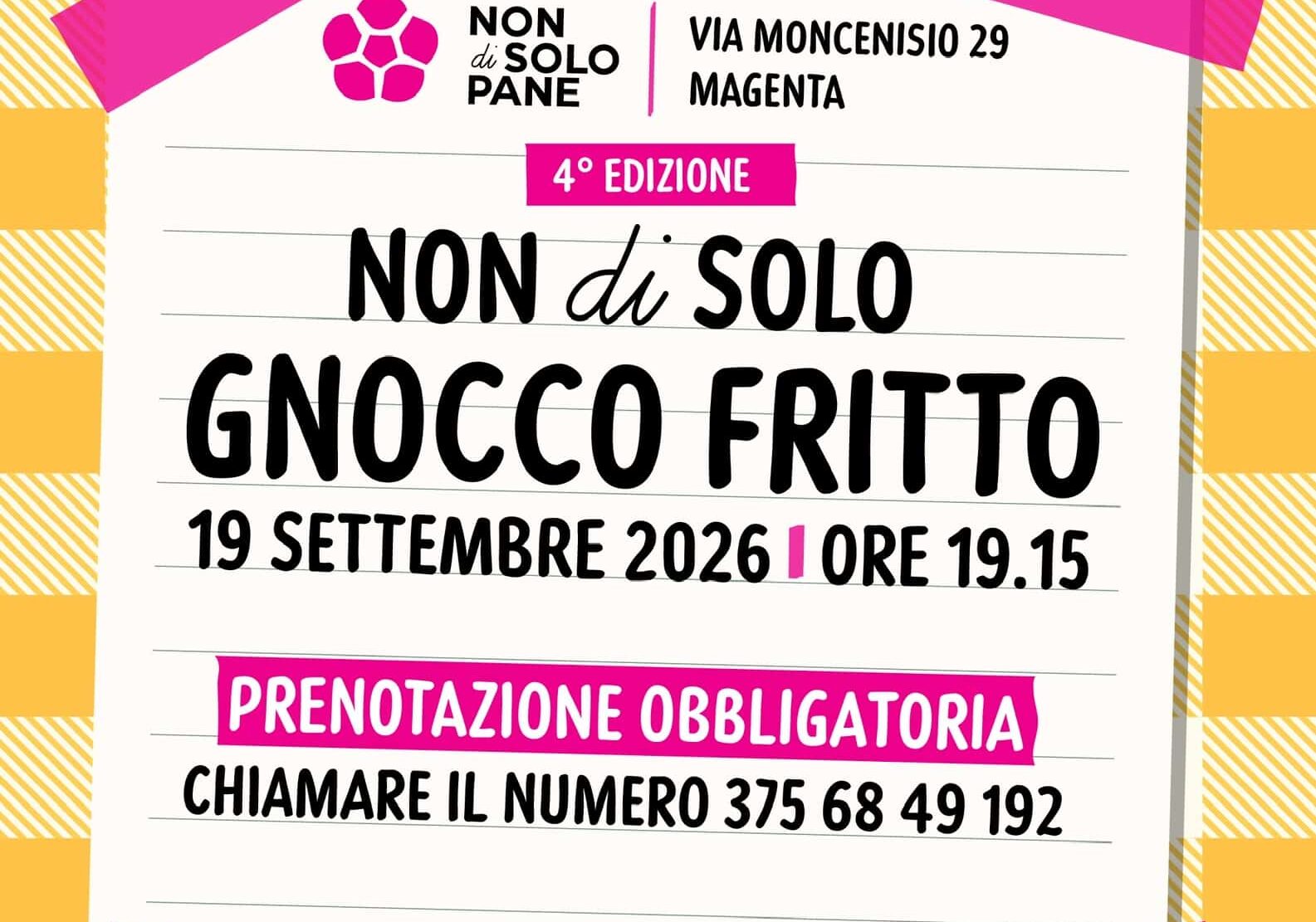A Magenta torna “Non di Solo Gnocco Fritto”: il 19 settembre la quarta edizione con musica dal vivo