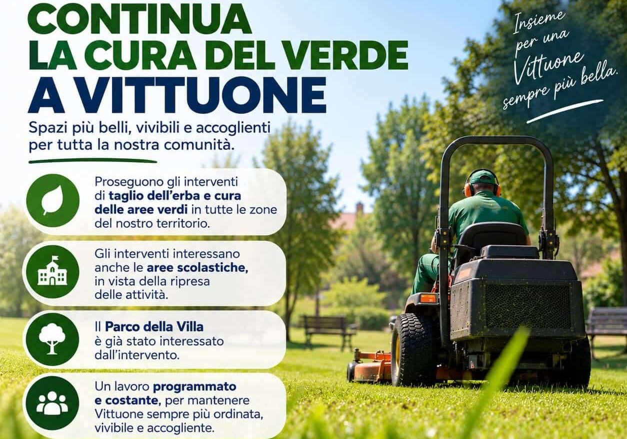 A Vittuone cura del verde a pieno ritmo: parchi e scuole pronti per la ripresa