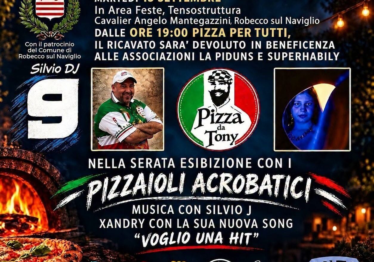 Robecco sul Naviglio, martedì 15 una pizza sotto le stelle per sostenere la solidarietà